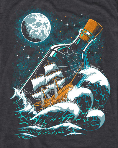 Moonlit Voyage Tee-Charcoal-Regular-Swatch--Model---L