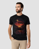Moonlit Arrival Tee-Black-Regular-Front--Model---L