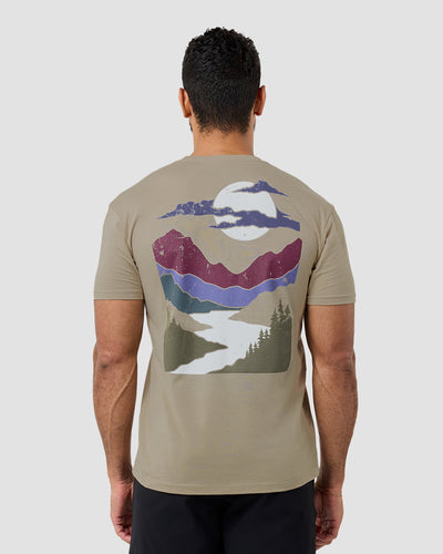 Moonlit Valley Tee-Heather Tan-Regular-Back--Model---L