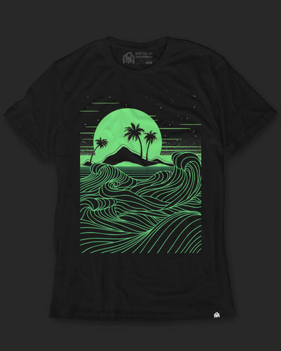 Neon Coast Glow-in-the-Dark Tee-Black-Regular-Glow--Model---L