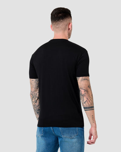 Neon Rot Tee-Black-Regular-Back--Model---L