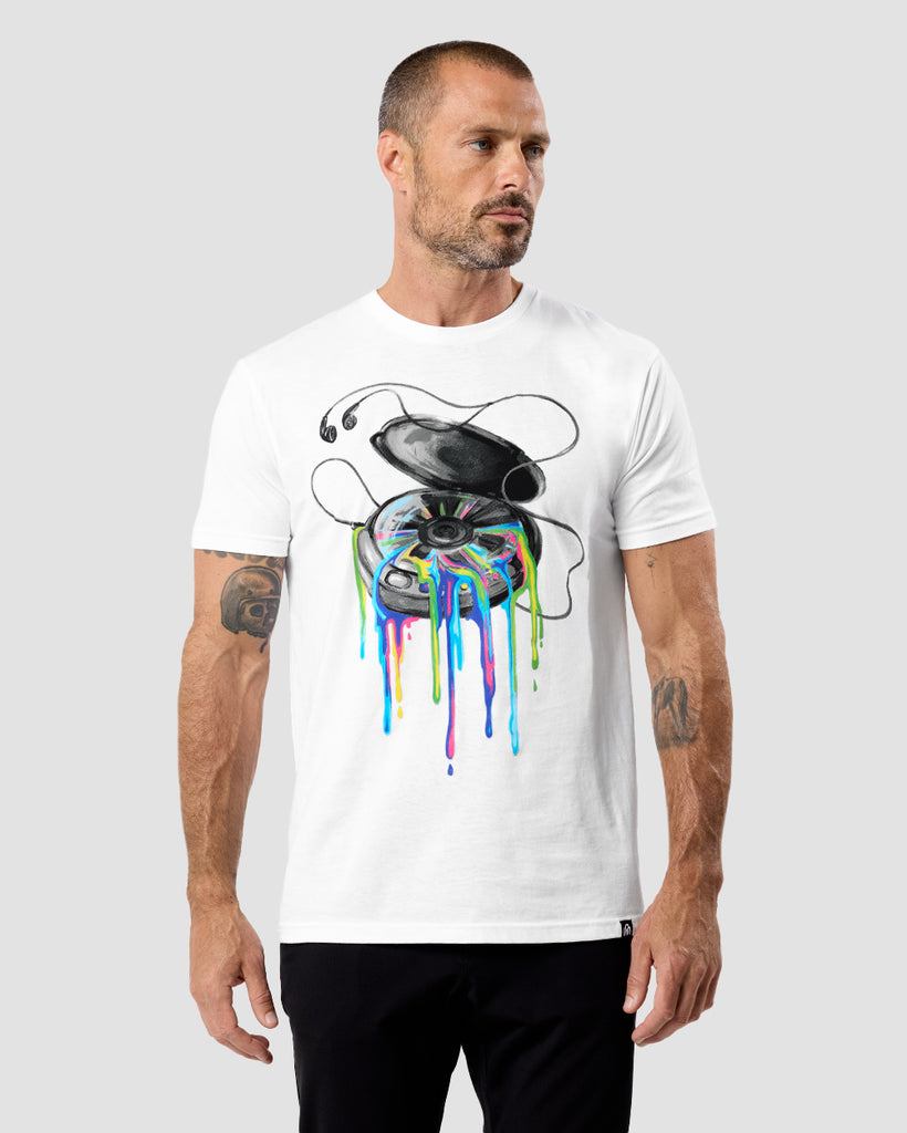 Neon Groove Tee-White-Regular-Front--Zac---L