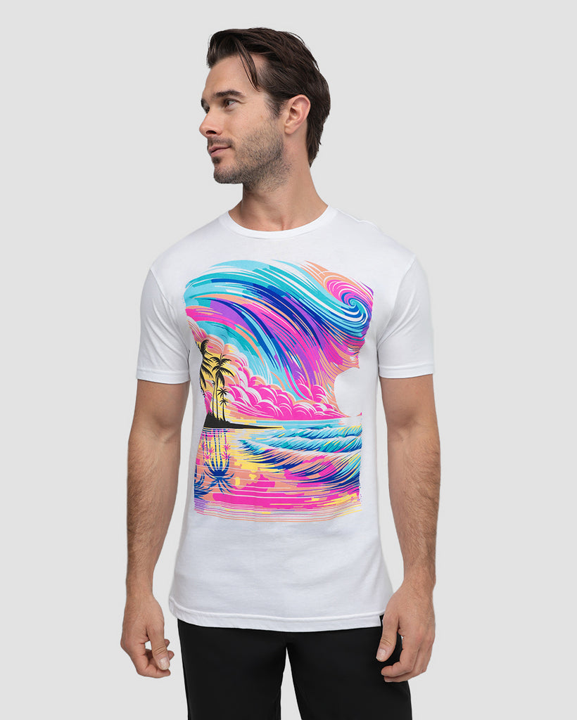 Neon Waves Tee-White-Regular-Front--Alex---M