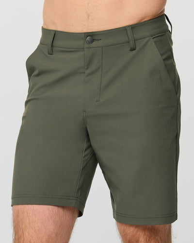Daily Shorts-Dark Olive-9"-Regular-Front 3--Alex---31