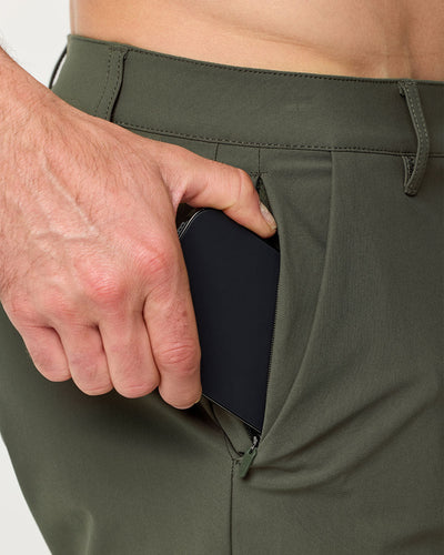 Daily Shorts-Dark Olive-9"-Plus-Detail--Ross---40