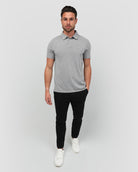 Polo - Non-Branded-Grey-Full--Model---M-Regular
