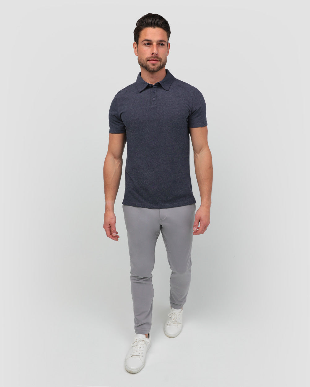 Polo - Tall - Non-Branded-Navy-Regular-Full--Model---L