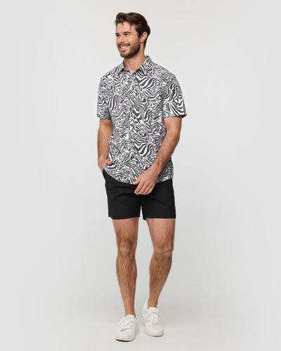 Relaxed Button Up - Non-Branded-Black Beige Animal-Regular-Full--Alex---M