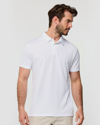 Performance Polo - Non-Branded-White-Reg-Regular-Front--Model---L