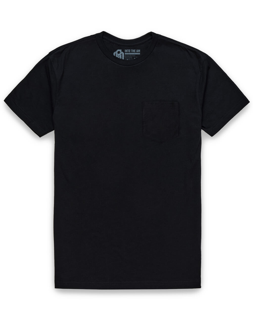 Pocket Tee-Black-Regular-Mock