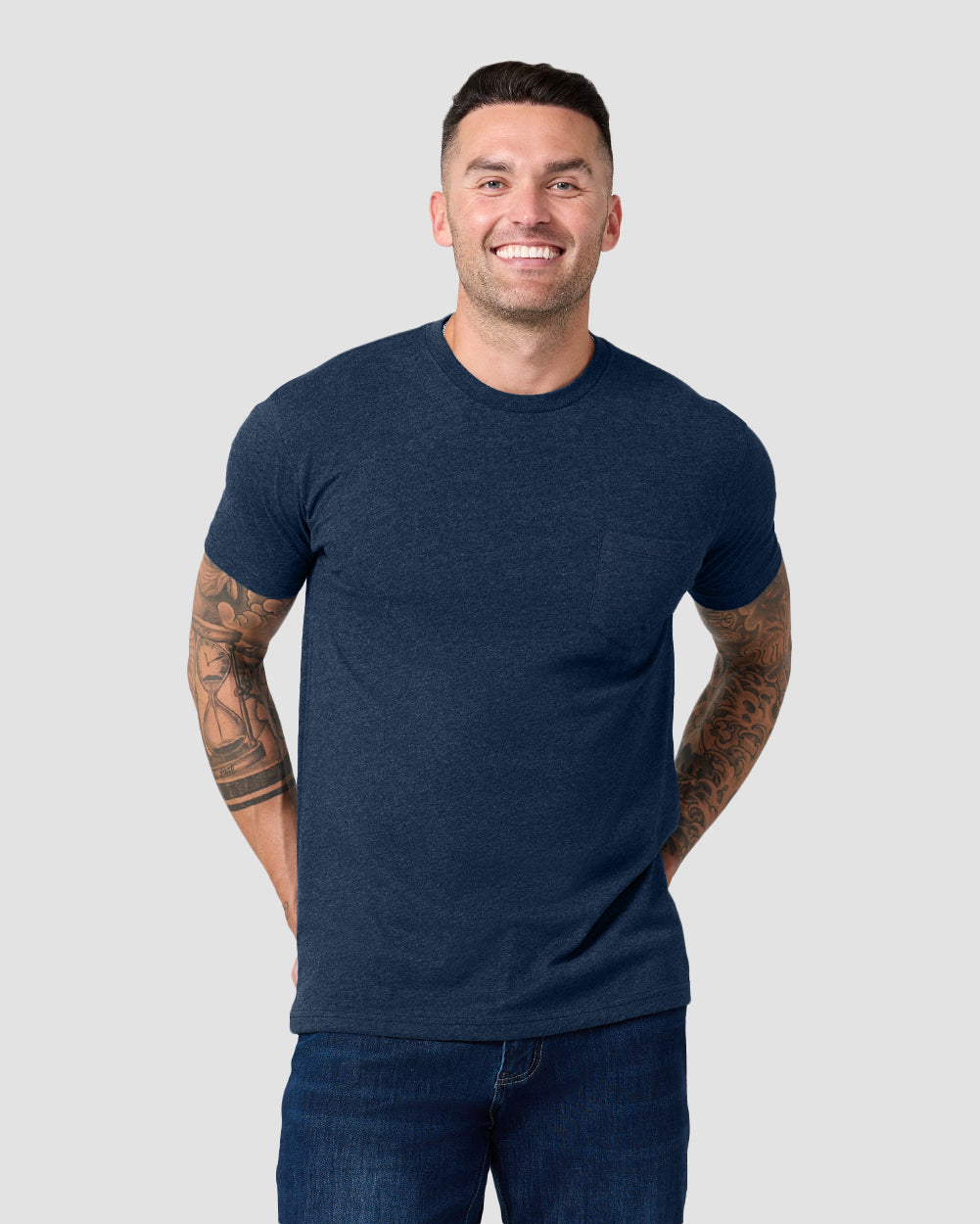 Pocket Tee-Navy-Regular-Front