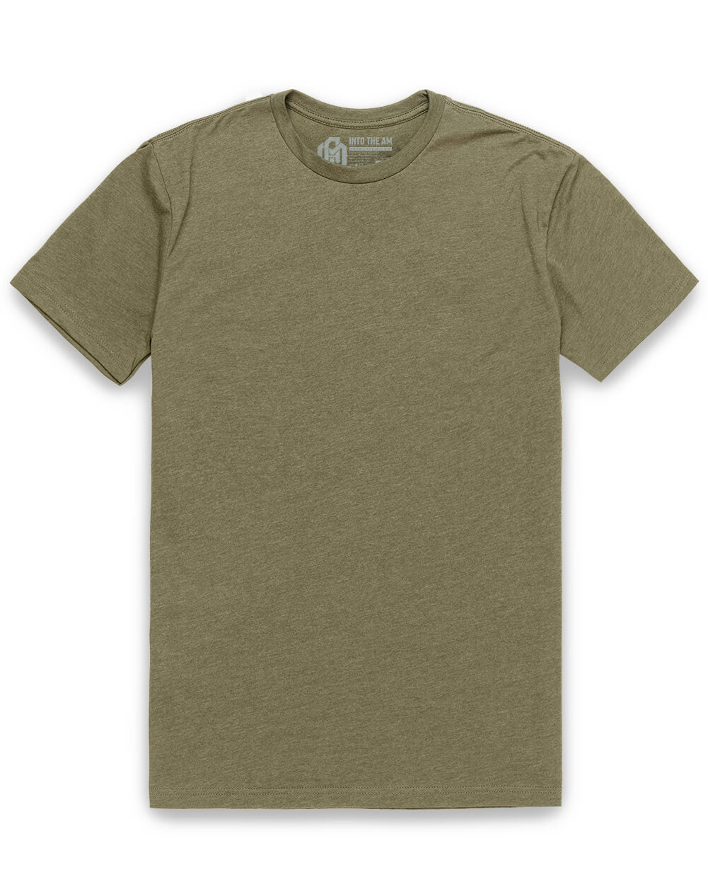 Basic Tee - Non-Branded-Olive Green-Tall-Regular-Mock--Model---M