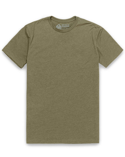 Basic Tee - Non-Branded-Olive Green-Tall-Regular-Mock--Model---M