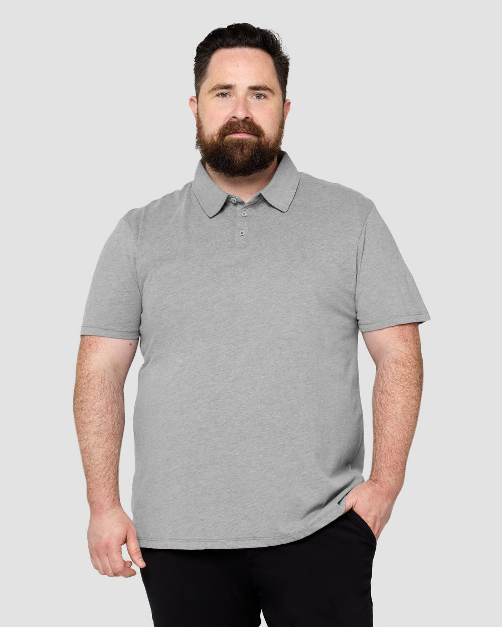 Polo - Non-Branded-Grey-Front--Ross---2Xl-Regular