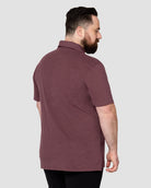 Polo - Tall - Non-Branded-Maroon-Plus-Back--Model---L