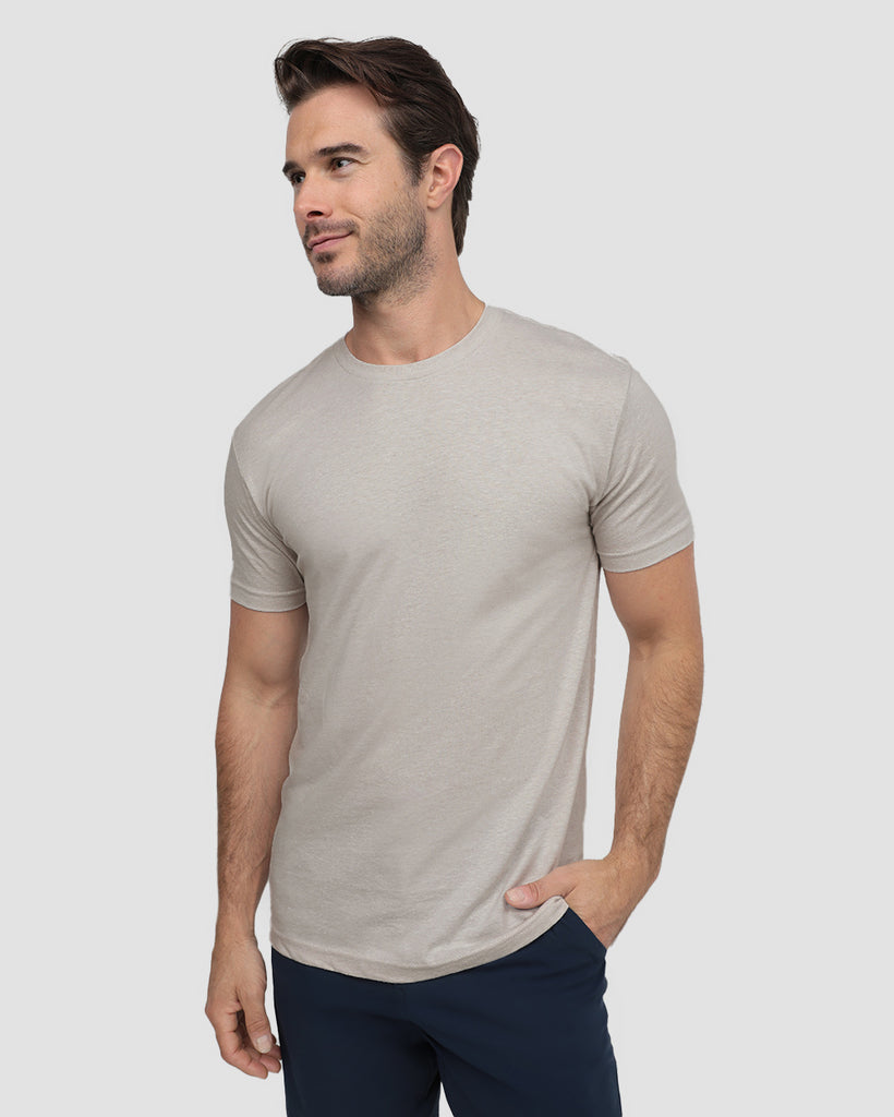 Basic Tee - Non-Branded-Ivory-Front--Alex---M