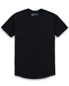 Curved Hem Tee-Black-Regular-Mock--Model---L