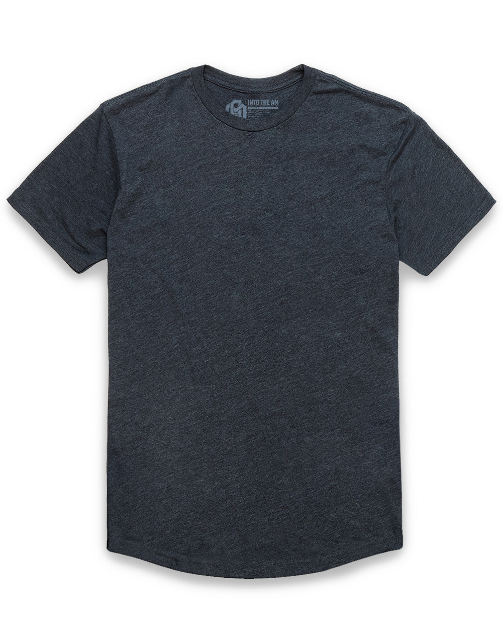 Curved Hem Tee-Charcoal-Regular-Mock--Model---L