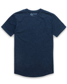 Curved Hem Tee-Navy-Regular-Mock--Model---L