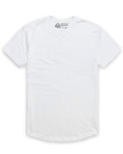 Curved Hem Tee-White-Regular-Mock--Model---L