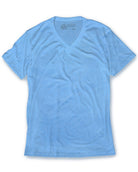 V-Neck Tee - Non-Branded-Heather Columbia Blue-Regular-Mock--Model---L