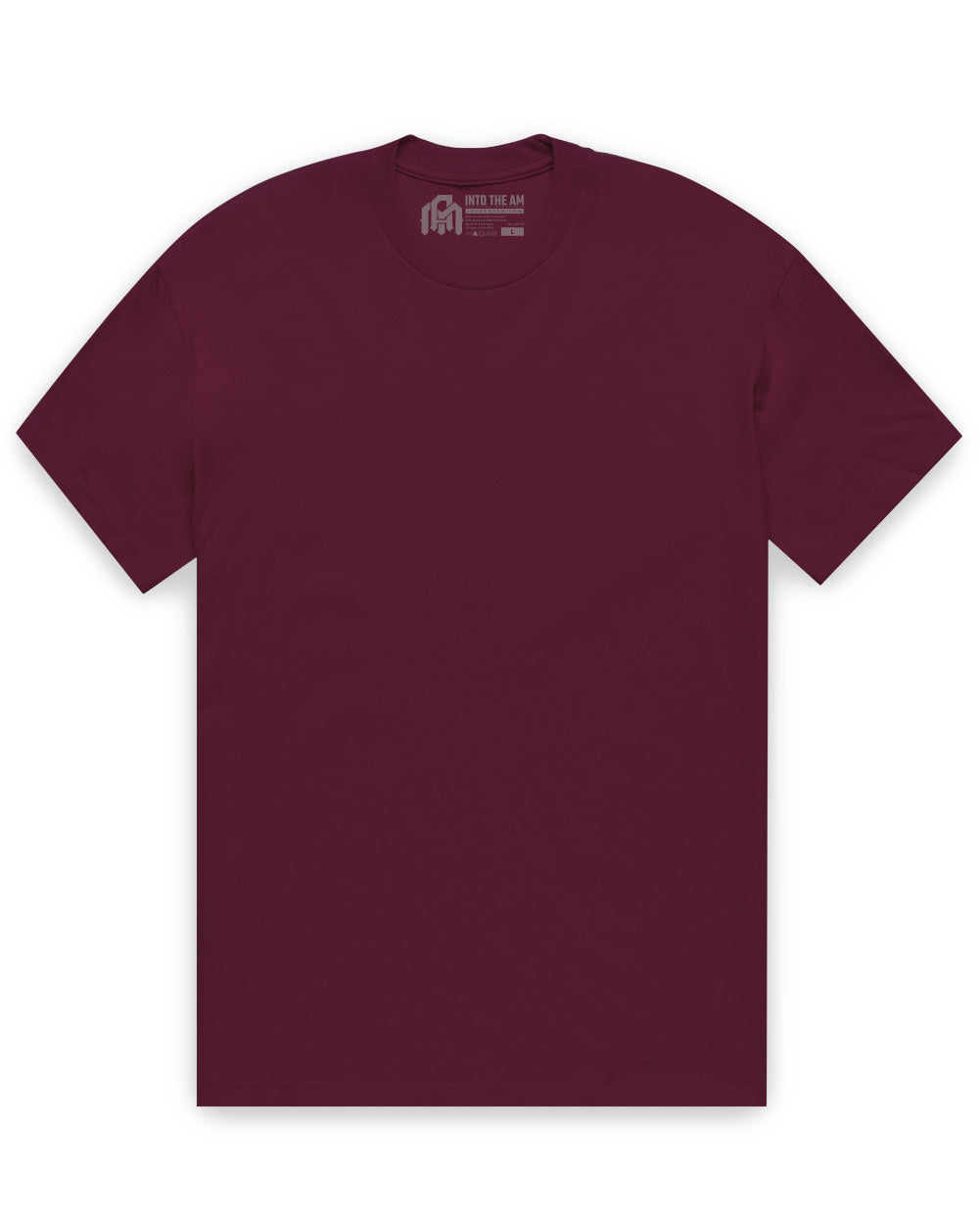 Heavyweight Tee-Maroon-Regular-Mock--Model---L