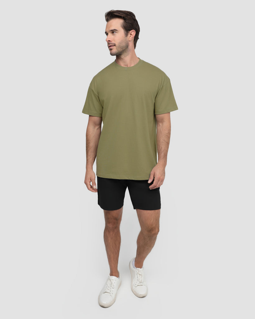 Heavyweight Tee-Light Olive-Full--Alex---M