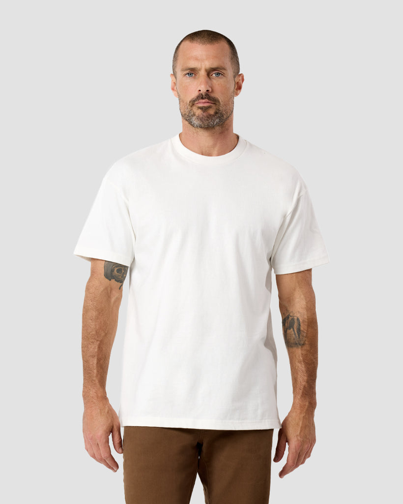 Heavyweight Tee-Bone-Front--Zac---L