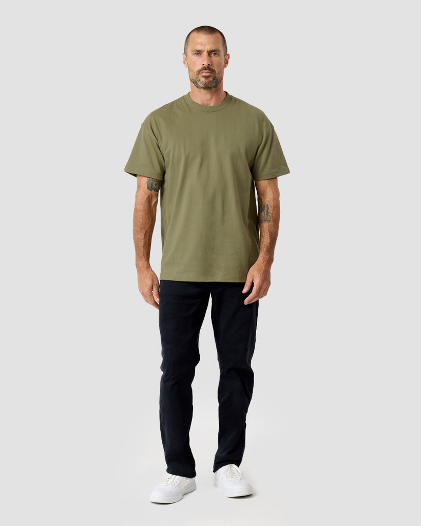 Heavyweight Tee-Light Olive-Full--Zac---L