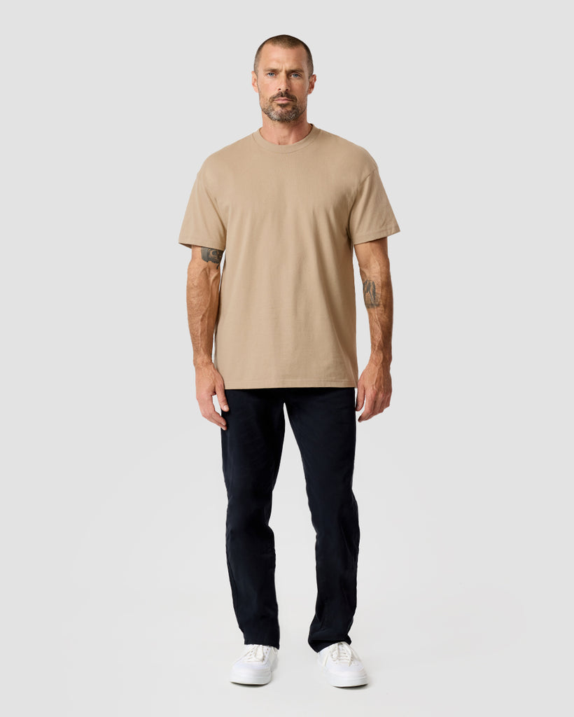 Heavyweight Tee-Tan-Full--Zac---L