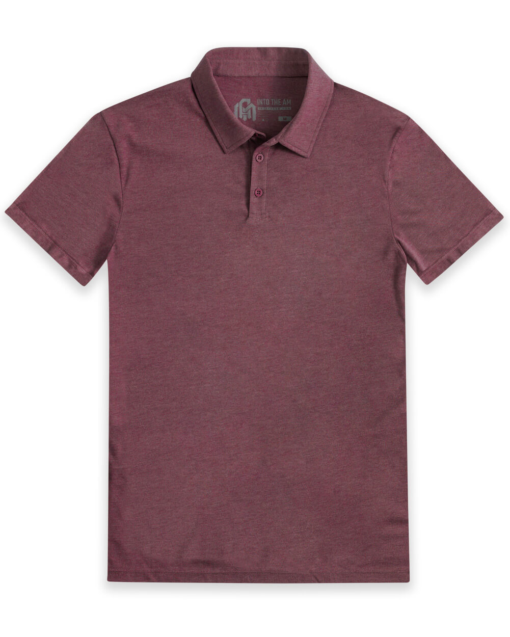 Polo - Non-Branded-Maroon-Front-Regular