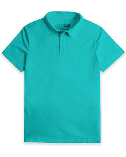 Polo - Non-Branded-Tahiti Blue-Regular-Front--Alex---M