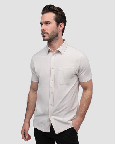 Button Up - Non-Branded-Beige-Front--Alex---M