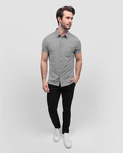 Button Up - Non-Branded-Grey-Regular-Full--Model---L