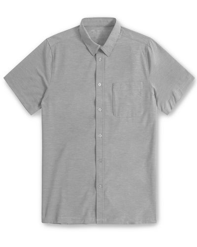 Button Up - Non-Branded-Grey-Regular-Mock--Model---L