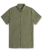 Button Up - Non-Branded-Olive Green-Regular-Mock--Model---L