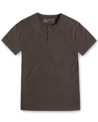 Henley Tee - Non-Branded-Brown-Mock