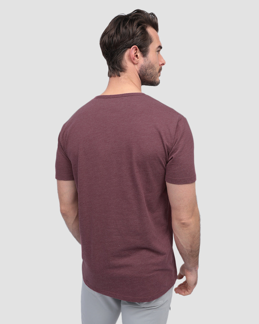 Henley Tee - Non-Branded-Maroon-Regular-Back--Alex---M