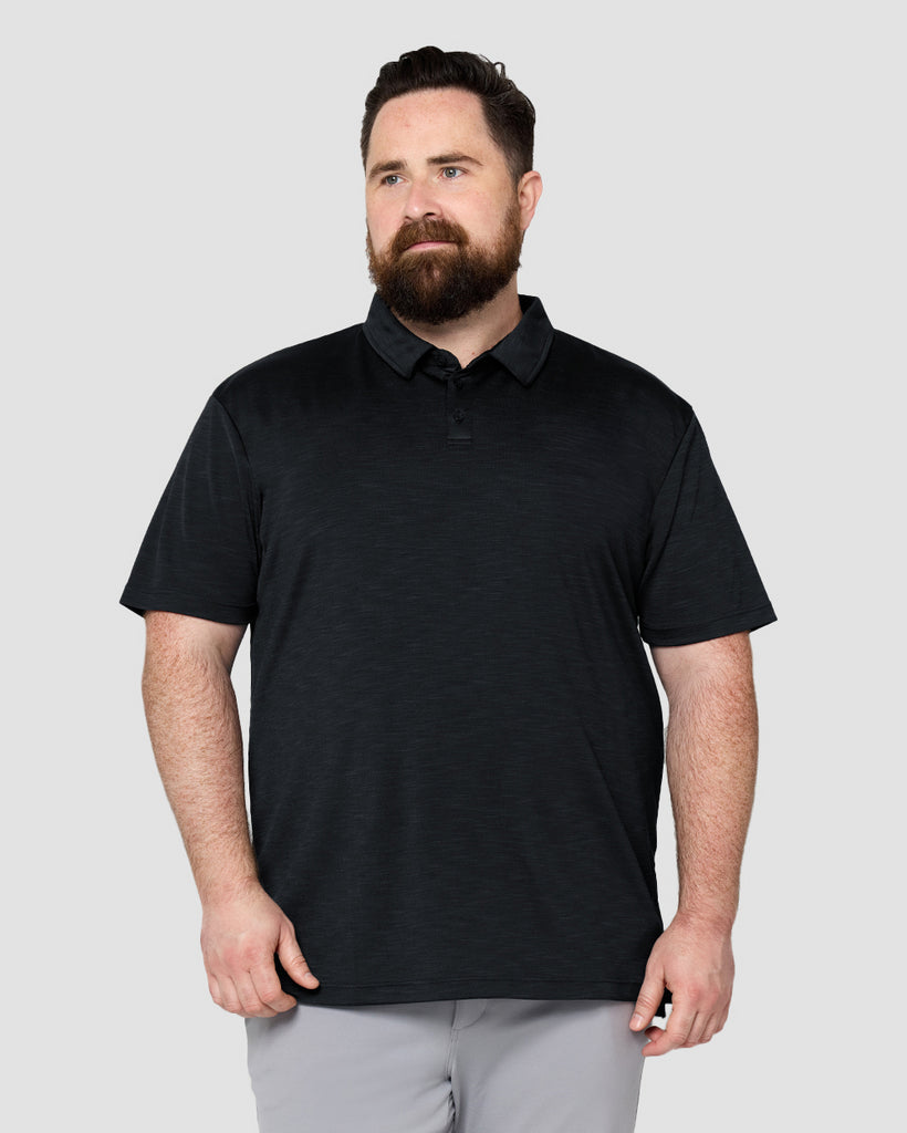 Performance Polo - Non-Branded-Black-Front--Ross---2XL