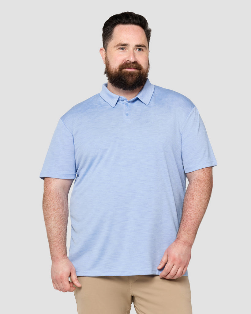 Performance Polo - Non-Branded-Columbia Blue-Front--Ross---2XL