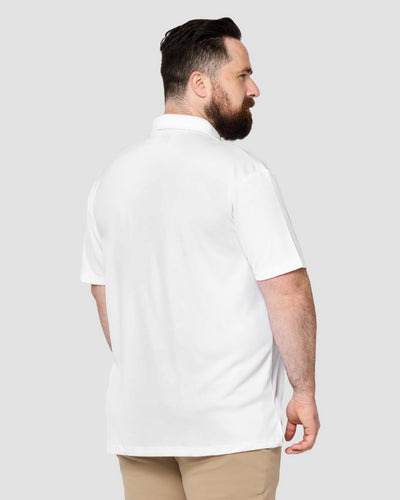 Performance Polo - Non-Branded-White-Reg-Plus-Back--Model---2XL