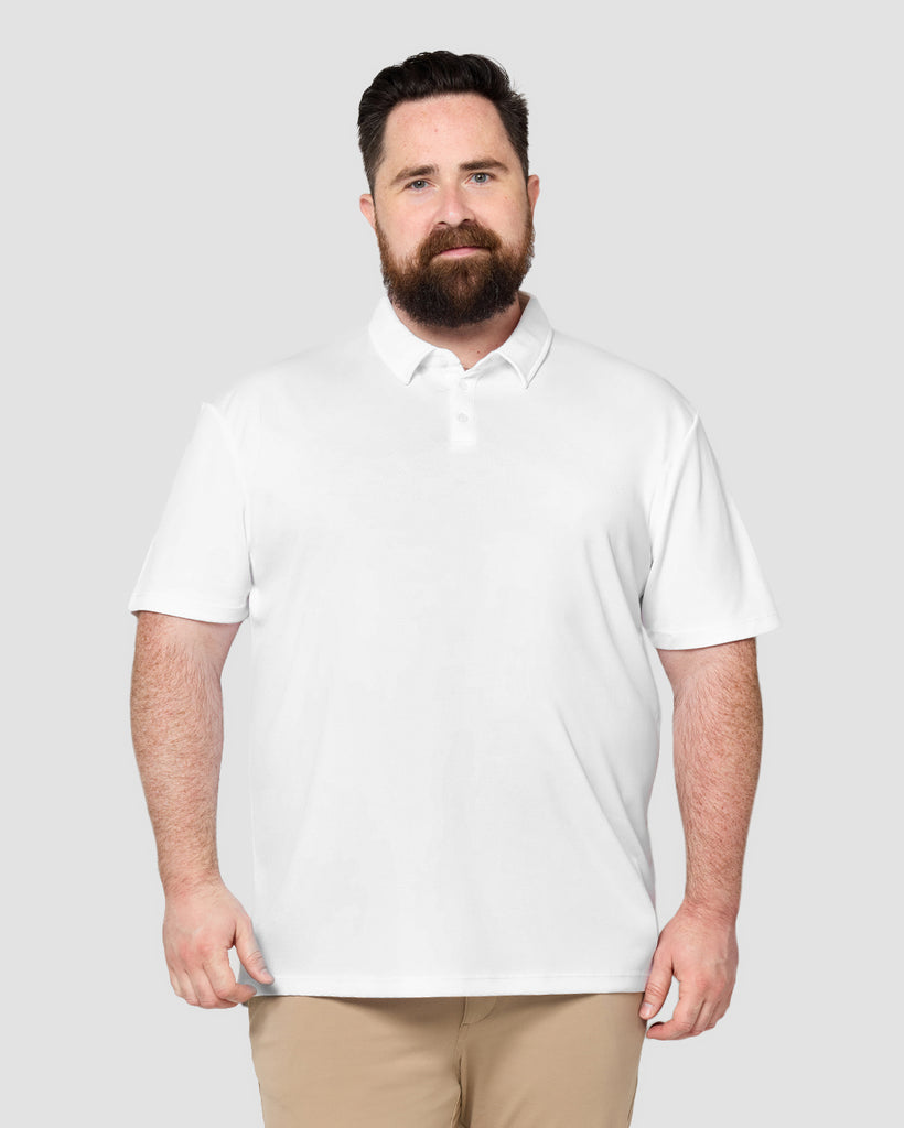 Performance Polo - Non-Branded-White-Front--Ross---2XL