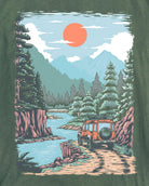 Offroad Escape Vintage Tee-Vintage Royal Pine-Regular-Swatch--Model---L