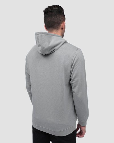 Pullover Hoodie (Classic Pocket) - Non-Branded-Grey-Regular-Back--Model---L