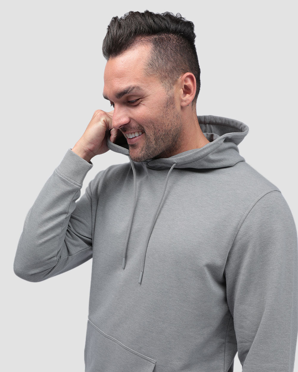 Pullover Hoodie (Classic Pocket) - Non-Branded-Grey-Regular-Lifestyle--Model---L