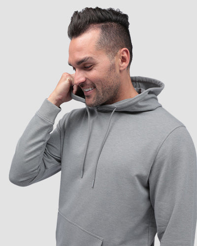 Pullover Hoodie (Classic Pocket) - Non-Branded-Grey-Regular-Lifestyle--Model---L
