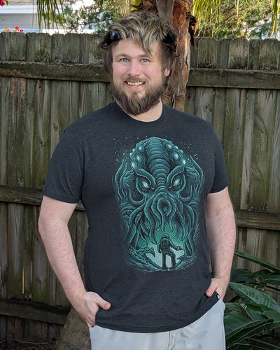 Galactic Siege Glow-in-the-Dark Tee-Midnight Navy-Regular-Lifestyle--Model---L