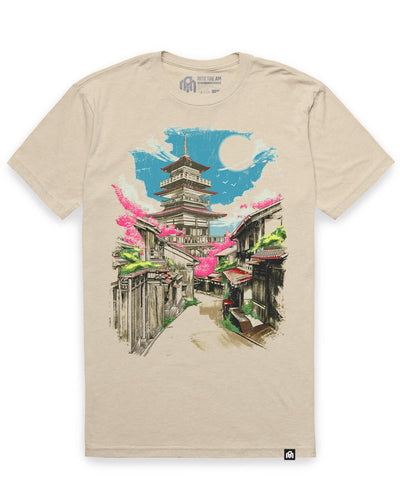 Pagoda Dreams Tee-Cream-Regular-Mock--Model---L