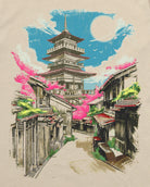 Pagoda Dreams Tee-Cream-Regular-Swatch--Model---L