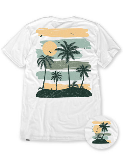 Palm Hues Tee-White-Regular-Mock--Tom---M